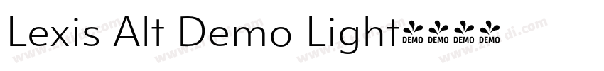 Lexis Alt Demo Light字体转换